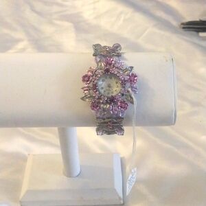FLORAL watch Quartz purple \ silver